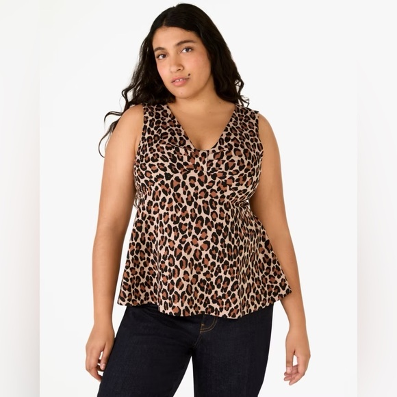 kate spade Tops - KATE SPADE New York - Spotted Leopard Bow-Knot Sleeveless blouse. 14 - P2P 21"
